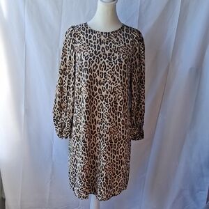 H&M Leopard Print Maternity Long Sleeve Dress XS